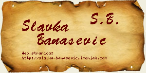 Slavka Banašević vizit kartica